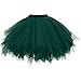 Produktbild DresseverBrand Damen Petticoat 50er Rockabilly Jahre Retro Tutu Ballet Tüllrock Cosplay Crinoline Dunkelgrün Large/X-Large