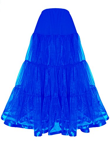 Image of Women's Floor Length Wedding Petticoat Long Underskirt for Formal Dress S-3XL