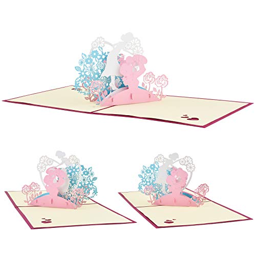 WANDIC Tarjeta de felicitación para el día de la madre, tarjeta de felicitación en 3D para el...
