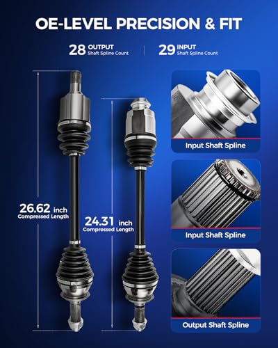 Image of KAX Set of 2 Front CV Axle Shaft Assembly for Honda & Acura