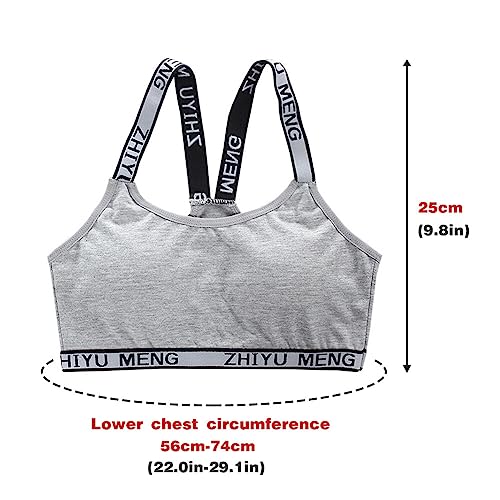 SEADEAR Girls Bra and Brief Panty Set, 3 Set Training Bra and Matching Panties Full Cup Bra Elastic Briefs2