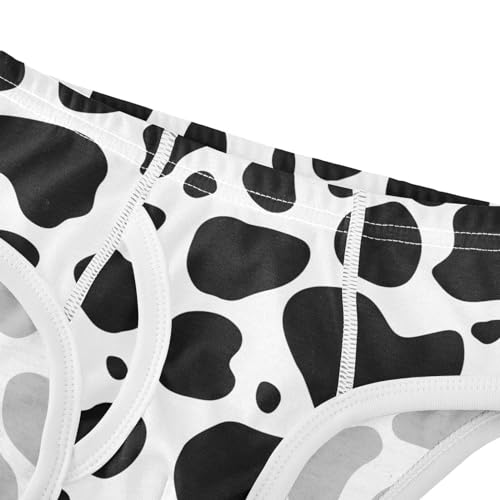 Little Boys Briefs Cow Print Soft Cotton Toddler Underwear in Sizes 2/3t, 4t, 5t, 6 and 84