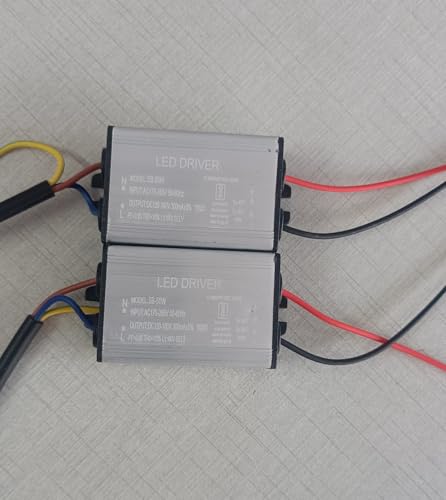 Image of 2 Quantity 50Watts 300mA LED Flood Light Driver | Input: AC 175-265V | Output: DC 120-180V | IP-65 | BIS Approved (Pack of 2)