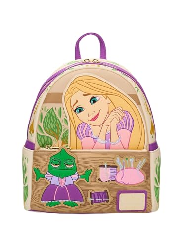 Loungefly Disney Tangled Rapunzel & Pascal Dress Mini Backpack BoxLunch Exclusive PURPLE NONE