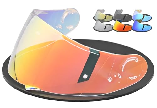 Compatible with SHOEI GT Air 2 Visor GT Air Neotec CNS-1 TC-5 TC-9 Replacement Motorcycle Helmet Face Shield UV Protection Anti-Scratch Windproof Quick Installation and Removal (Clear Revo Red)