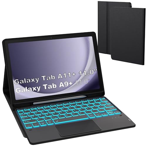 for Galaxy Tab A9+ 11 inch Case with Keyboard - 7 Color...