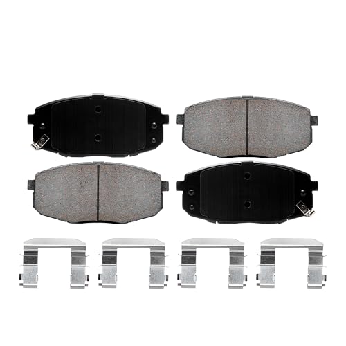 Image of Detroit Axle - Front Brake Pads for 2009-2012 Hyundai Elantra, 2010-2013 Kia Forte Forte Koup, 2012-2013 Forte5, 2014-2016 Soul, Ceramic Brake Pads w /Hardware Replacement