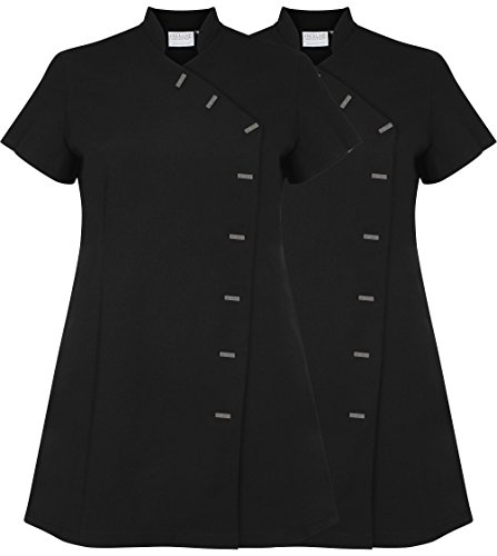 Proluxe TWIN PACK Essentials Cross Body Beauty Tunic Hairdressing Spa Massage Therapist Health Work Nail Salon Uniform - 7 Colours