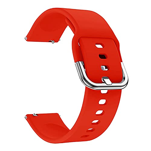 Image of ACM Watch Strap Silicone Belt 20mm Compatible with Inbase Urban Lyf Z Smartwatch Sports Hook Band Red