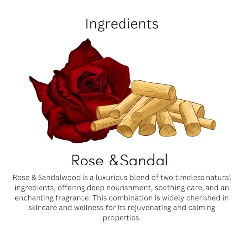 Image of Khadi Rose & Sandal Handmade Bathing Soap Bar 125g (Pack of 5) | Natural & Herbal | Glowing, Hydrating & Brightening Skin | For Acne & Blemishes | All Skin Types | For Men & Women