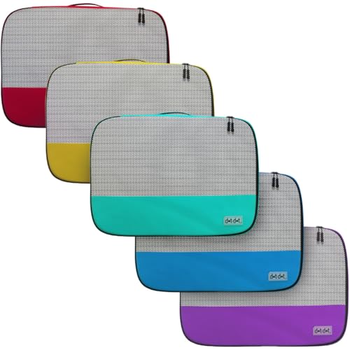 Image of Small Packing Cubes for Travel - 5pc Packing Cubes for Suitcases - Lightweight Luggage Organizer Bags (Non-Compression)