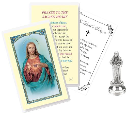 Estatua Sagrado Corazón de Jesús 2.5 pulg miniatura 1