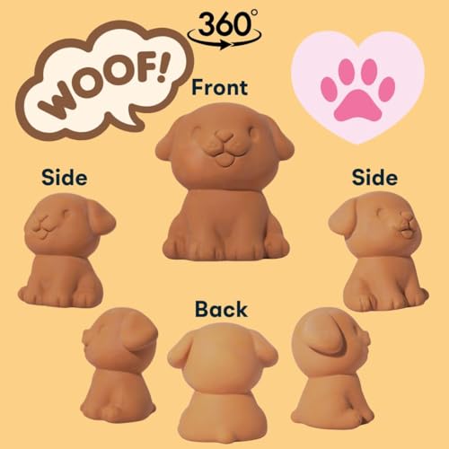 Image of Sifri 3D Brown Sugar Keeper 2-in-1 Set - Terracotta Clay Puppy & Spoon Saver Softener - Cute Kitchen Storage & Freshness Holder for Sugar - Gift for Bakers (1, Dog and Spoon)