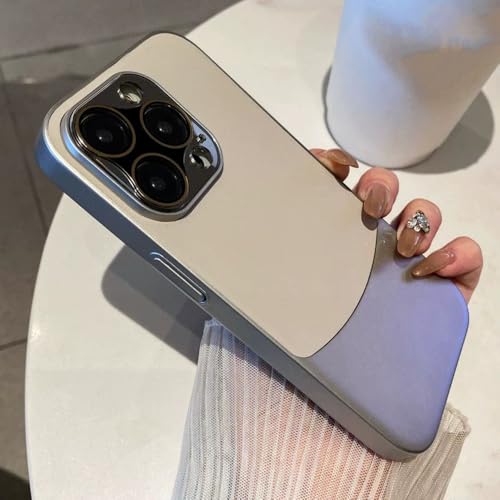 Coque iPhone 14 Pro en cuir bicolore gris, l'accessoire antichoc idéal pour vos déplacements