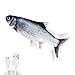 ILamourCar Pesce Giocattolo per Gatto, Giochi Interattivo per Gatti, 28Cm Giocattoli Elettrici per Pesci, Simulazione Peluche di Pesce con USB Ricaricabile
