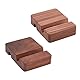 NBEADS 2 Stück Holz Handy Halter, 8x6x2 cm Holz Handyständer Universal Desktop-Telefonständer Tragbarer Mobiler Tablet-Halter mit 2 Nut für Unterstützung von Telefon im Büro zu Hause, Braune