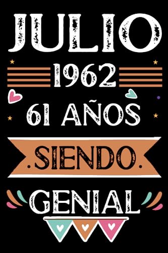CUADERNO, Julio 1962, 61 Años Siendo Genial: Libro de visitas, cuaderno, 110 páginas de felicitaciones, idea de regalo, regalo Para la esposa, novia, mujer, La madre