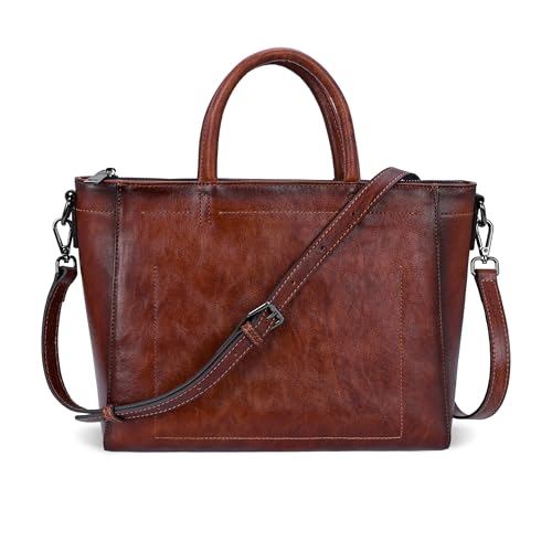 Image of Iswee Genuine Leather Purses for Women Shoulder Handbags Designer Hobo Crossbody Purse Top Handle Purse