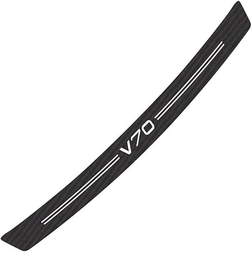 LYYMX Car Carbon Fiber Rear Bumper Protector Strip for Volvo V70, Car Rear Boot Carbon Bumper Protector Anti-Scratch Styling Accessories