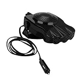 Portable Car Heater,30 SFast Heating Defrost Defogger Space Automobile Windscreen Heater, Heat Cooling Fan Ceramic Heater 3-Outlet Plug Adjustable Thermostat in Cigarette Lighter (Black)