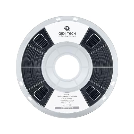 R QIDI TECHNOLOGY Odorless ABS Filament 1.75mm, 3D Printer Filament, 1 KG Spool (2.2lbs), 3D Printing Filament Fit Most FDM 3D Printers, Black