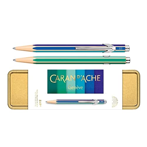 Image of Caran d'Ache Colour Treasure Collection -Ballpoint pen 849 Rainbow cold colours