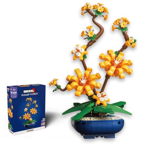 #sbabam Brixel Flower Fusion Bonsai Gelsomino Invernale, Set Costruzioni 236 Pezzi, 21 cm, Età 6+