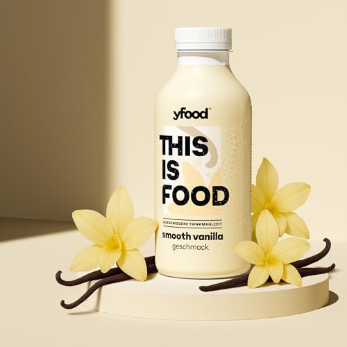 yfood Drink Smooth Vanilla - 12 x 500 ml für unterwegs & stressige Tage - vollwertig & ready-to-drink mit 30g Protein, 26 Vitaminen und Mineralstoffen - inkl. 3 € Pfand