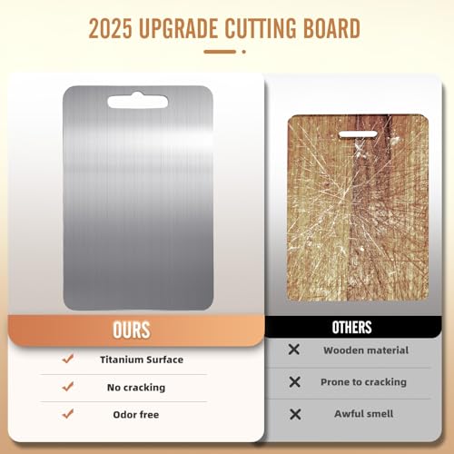 100% Titanium Dishwasher Safe Chopping Boards for Kitchen Women Housewarming Gifts  
100% Titanium Reversible Charcuteri