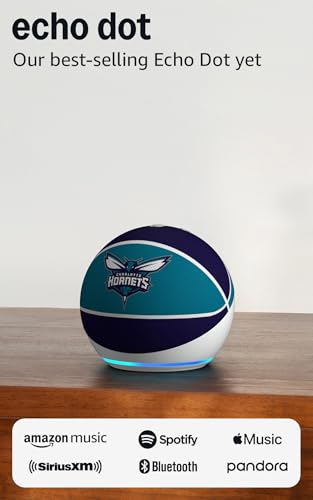 Image of Amazon Echo Dot (newest model) | Officially Licensed NBA Limited-Edition | Charlotte Hornets