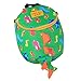 La scuola inizia la stagione Cute Fashion Dinosaur Print Child Student Zipper Borsa da scuola per cartoni animati Zaino in nylon impermeabile Vestito Lampo 44 Zaino Pieghevole (Green, One Size)