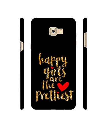 Image of Amazon Brand - Solimo Designer Happy Girls are The Prettiest 3D Printed Hard Back Case Mobile Cover for Samsung Galaxy C7 Pro