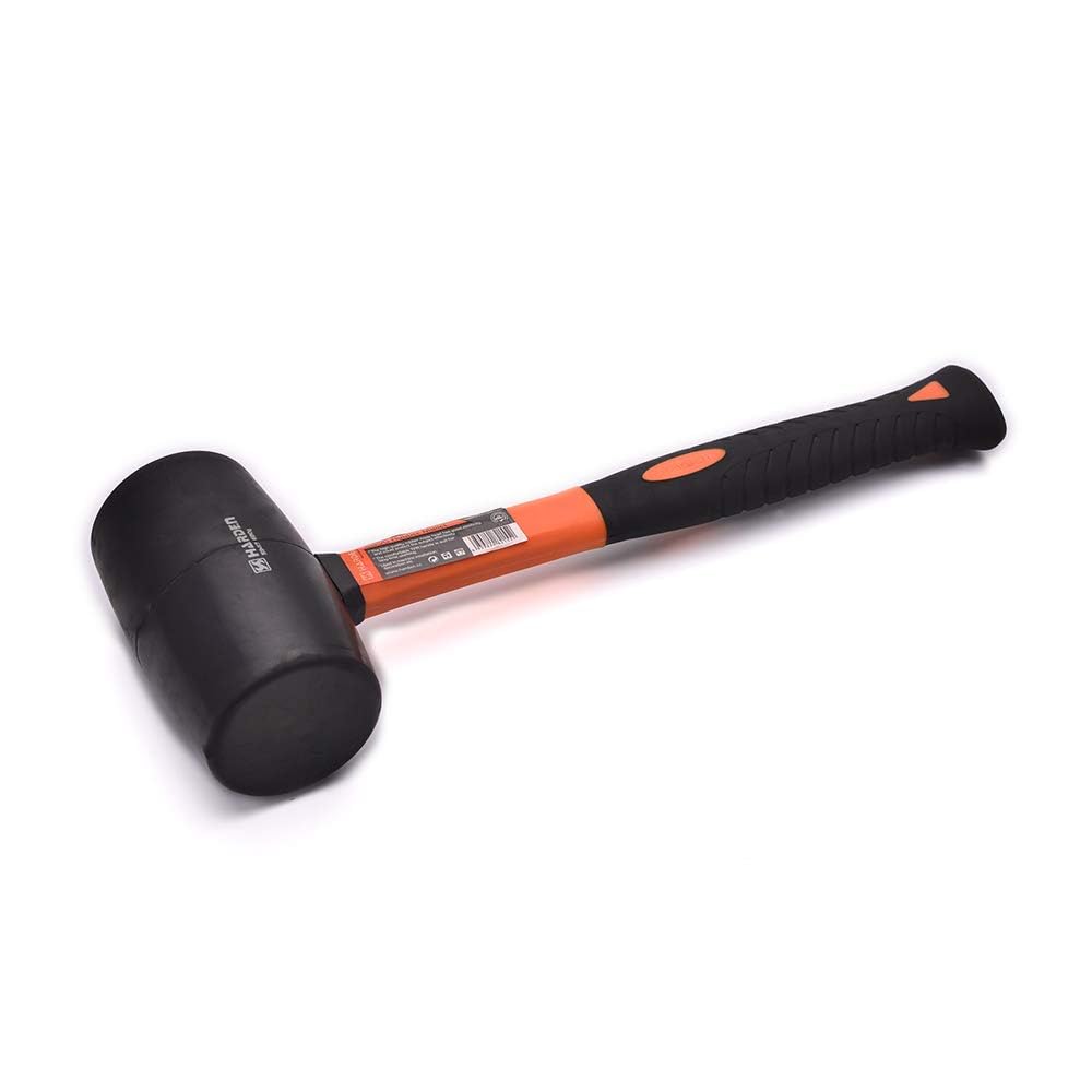 Harden Balck And Orange 16Oz. Rubber Mallet W/Fiberglass Handle