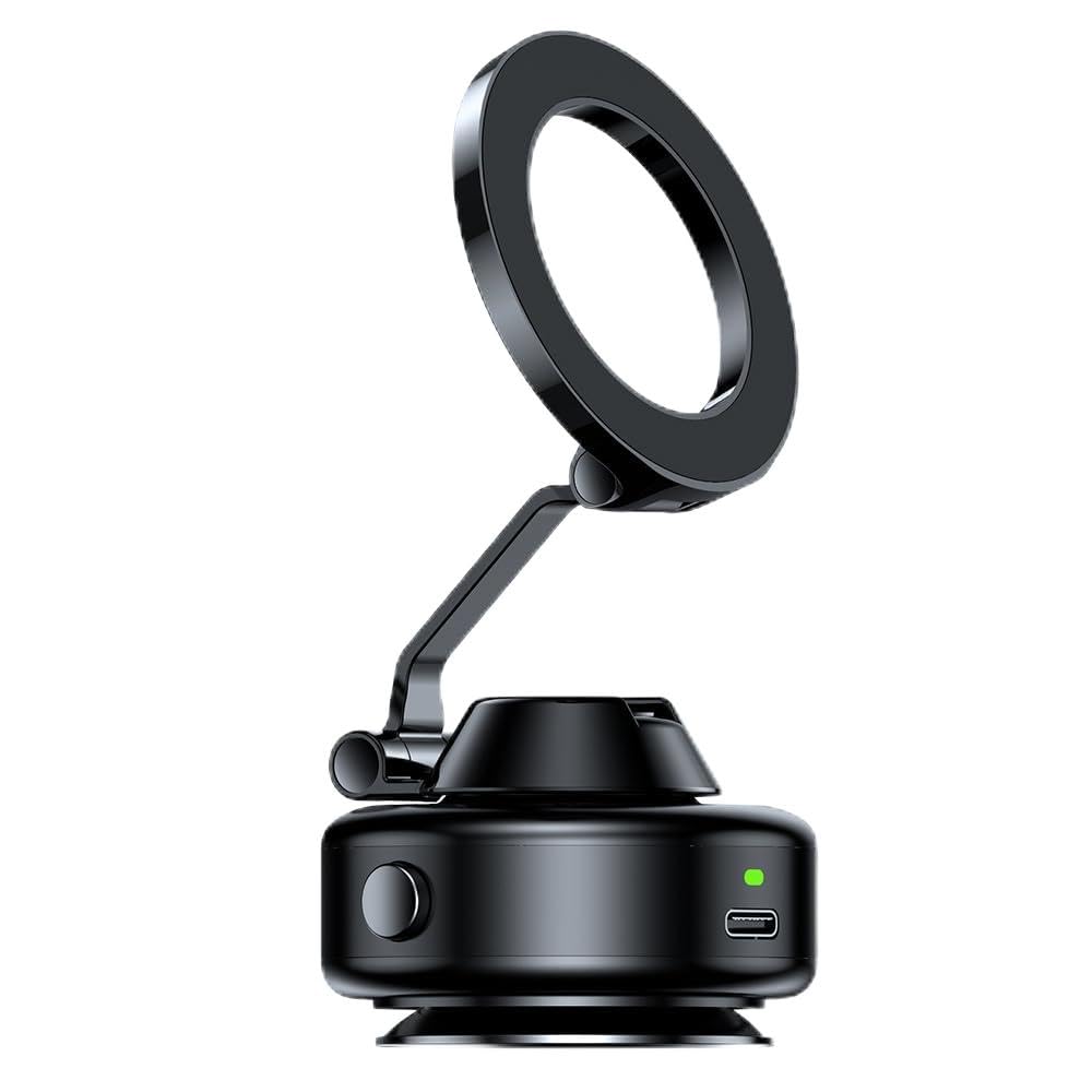 WODHMIEY Soporte Magnético Móvil Coche, Ventosa Eléctrica al Vacío, Soporte Ajustable para Teléfono, Compatible con iOS y Android, para Coche, Espejo, Vidrio y Pared