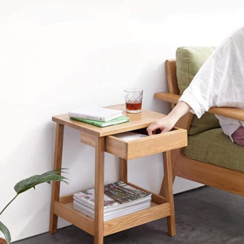 Table basse moderne double couche - Table d'appoint salon carrée - 3