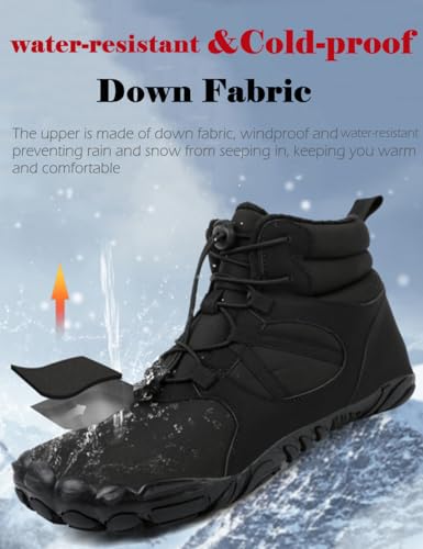 Unisex Mens Womens Barefoot Winter Hiking Snow Boots | Non-Slip Zero Drop Sole | Wide Toe Box | Warm Fur Lined3