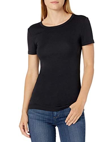 Image of Amazon Essentials Women's Slim-Fit Short-Sleeve Crewneck T-Shirt, Pack of 2