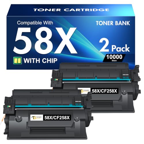 58X CF258X Toner Cartridge Black for HP 58A M428fdw M404dw M404n High Yield Compatible for HP 58X CF258X 58A CF258A Toner Cartridge for LaserJet Pro M404dn MFP M428fdn M428dw M404 M428 Printer Ink