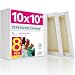 PHOENIX Pre Stretched Canvas for Painting - 10x10 Inch / 8 Pack - 5/8 Inch Profile of Super Value Pack for Acrylics, Oils & Other Painting Media