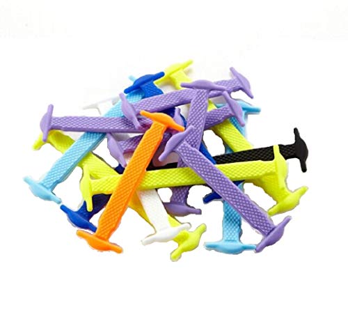 KUYiA Sin Corbata Cordones de Zapatos, Impermeables de Silicona Niños y Adultos Cordones Elásticos, Caminar Atlético Correr Deportivo Moda Planos Shoe Laces para Zapatillas Casuales Tablero Boots