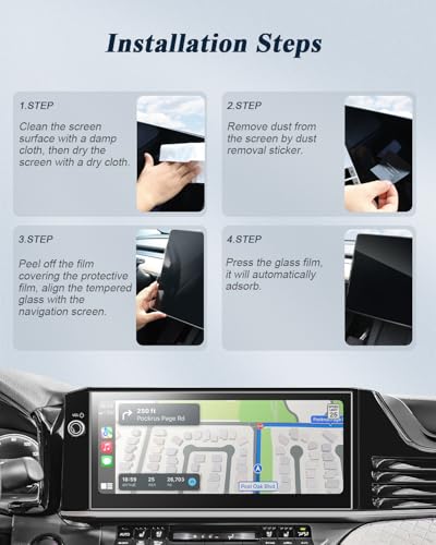 BIBIBO 2Pcs for 2025 Toyota Camry Screen Protector 2025 Toyota Camry XLE/XSE 12.3\" Display [Anti Glare Anti-Reflection Ultra-Clear] 2025 Toyota Camry Accessories 2025 Camry Radio - Thumbnail 7