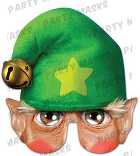 elfe de Noël personnage visage Masque Poule Cerf les fêtes sur le 