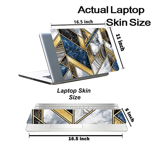 Image of Marbel D7 Top+Wrist Pad Vinyl Laptop Skin /Sticker /Cover for 17 to 17.3 Inches Laptops Laminated-Removable-HD Quality Compatible for Hp-Dell-Sony-Lenovo-Asus etc.(16.5x11 Inches)