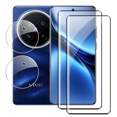 Image of PreCure UV Tempered Glass Screen Protector for Vivo X200 Pro, 4 Pack (2 Screen + 2 Camera Protection), 9H Hardness, Anti-Scratch, HD Clarity