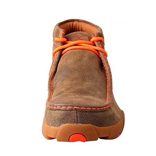 Image of Twisted X Men's Work Chukka Driving Moc, Moc Toe Steel Toe, Distressed Saddle