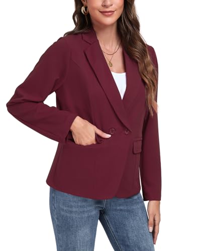 MINTLIMIT Long Sleeve Blazers for Women Button Front Lapel Collar Jacket Casual Work Office Blazer Jackets with Pockets4