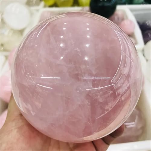Cristal naturel de quartz rose sélectionné, sphère décorative de 600-700g - 4
