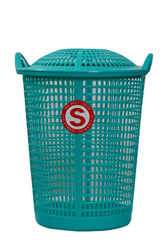 Image of SURPRISE Dhobi Laundry Basket SkyBlue | Multipurpose Basket | Durable Lightweight | Storage Organizer with Lid