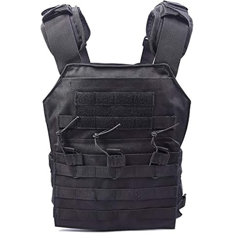 KIDYBELL Tactical Molle Vest Breathable Combat Training Vest 1000D Oxford Cloth Outdoor Hunting Air Soft Vest Sports Equipment Weight-Bearing Shoulder Strap Vest Cover
