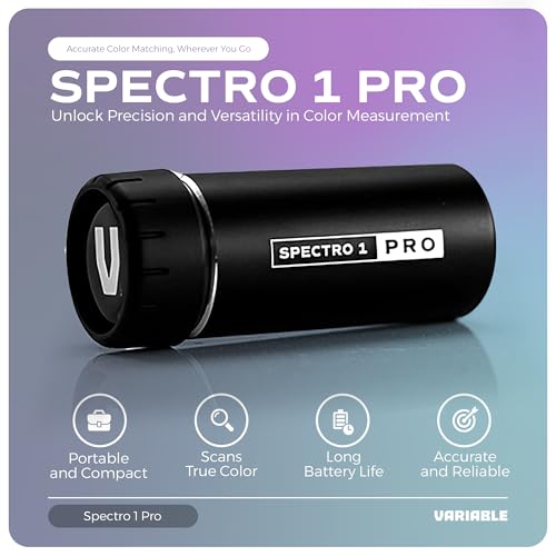 Image of Spectro 1 Pro Spectrophotometer Paint Color Matching Tool with Charging Cable & Carrying Pouch, Portable Color Reader, Colorimeter Spectrometer Color Sensor, Paint Scanner & Color Meter for Designers